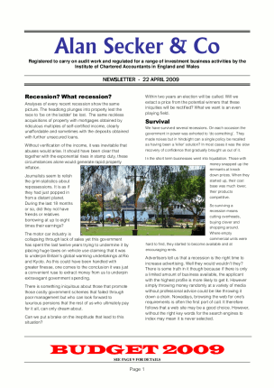Newsletter 2009